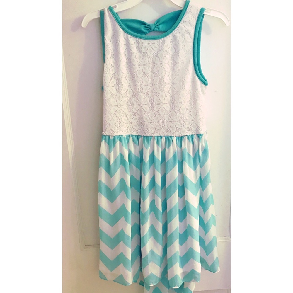 White and mint green dress!!!!